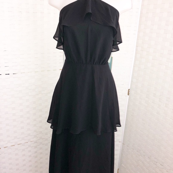 NWT CeCe hi-lo tiered midi dress Sz 10 - Picture 3 of 7